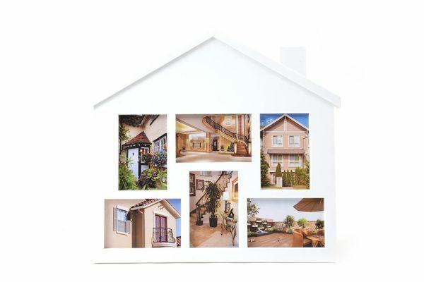 CORNICE CASETTA MULTIPLA 6FOTO IN PVC 46,5X43,5X2CM (FOTO 10