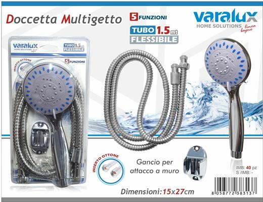 DOCCINO MULTIGETTO CON TUBO FLESSIBILE 1,5MT