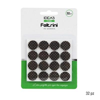 FELTRINI ROTONDI D.1,9 CM CONF.3 PZ COLORE NERO