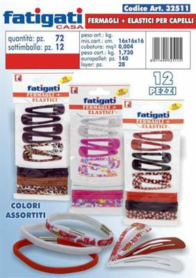 FERMAGLI + ELASTICI CONF. 12PZ