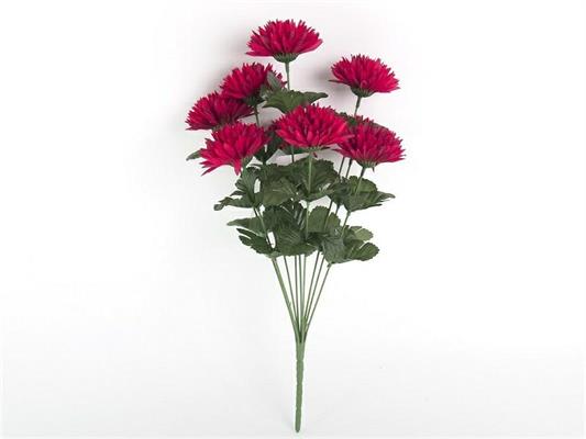 FIORE CRISANTEMO 9 FIORI 45 CM COLORE FUCSIA