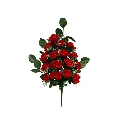 FIORE BOUQUET ROSE 16 FIORI 58 CM COLORE ROSSO