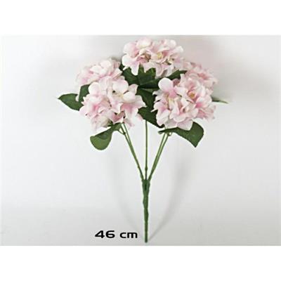 FIORE BOUQUET ORTENSIA 5 FIORI 46 CM COLORE ROSA