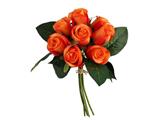 FIORE BOUQUET ROSE 9FIORI 30CM COLORE ARANCIO