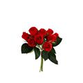 FIORE BOUQUET ROSE 9 FIORI 30 CM COLORE ROSSO