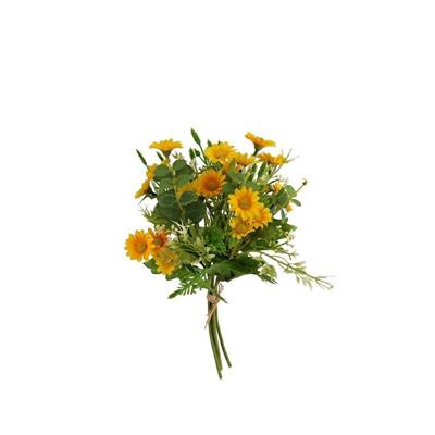 FIORE BOUQUET MARGHERITA 5 FIORI 33 CM COLORE ARANCIO