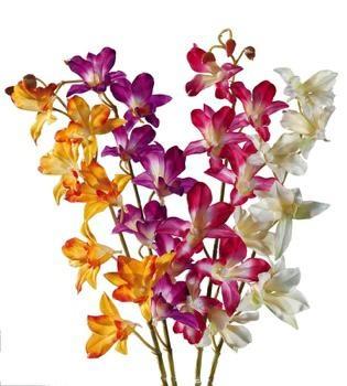 FIORE ORCHIDEA 7 FIORI 2 BOCCIOLI 97 CM 4 COLORI ASS