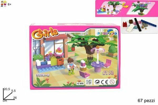 GIOCO COSTRUZIONI BAR CON TAVOLINO GIRLS 67PZ