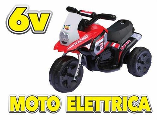 GIOCO MOTO ELETTRICA 6V COLORE ROSSO