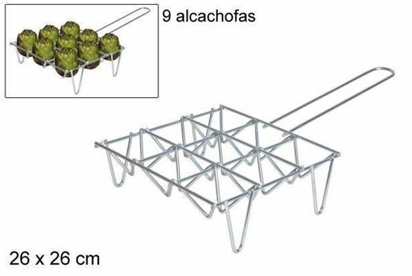 GRIGLIA PER CARCIOFI 26X26CM 9POSTI