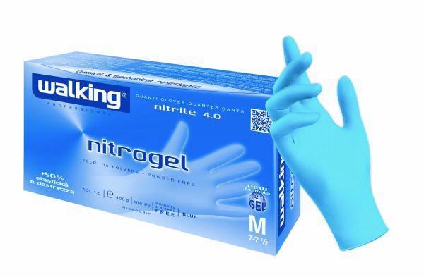 GUANTO NITROGEL 4.0 WALKING NITRILE CONF. 100PZ MIS. L ART.