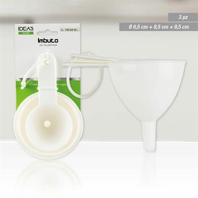 IMBUTO PLASTICA SET 3 PZ COLORE BIANCO