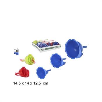 IMBUTO PLASTICA SET 3 PZ 14,5/14/12,5 CM COLORI ASS