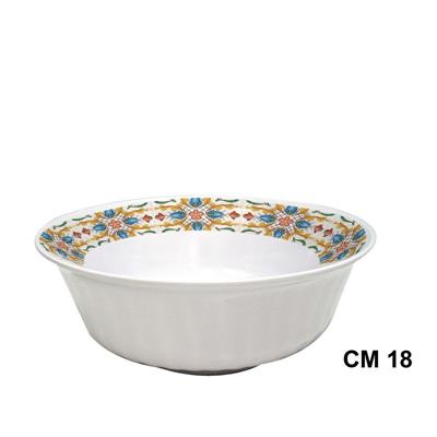 INSALATIERA COSTOLATA MELAMINA 18 CM DECORO CALTAGIRONE