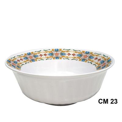 INSALATIERA COSTOLATA MELAMINA 23 CM DECORO CALTAGIRONE