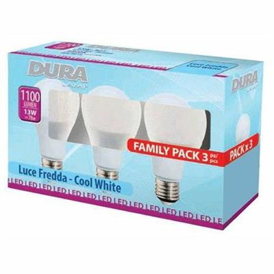 LAMPADINA A60 13W 6500K E27 CONF. 3PZ