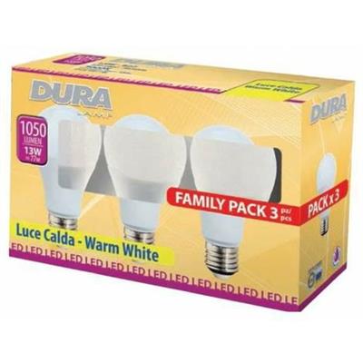 LAMPADINA A60 13W 3000K E27 CONF. 3PZ