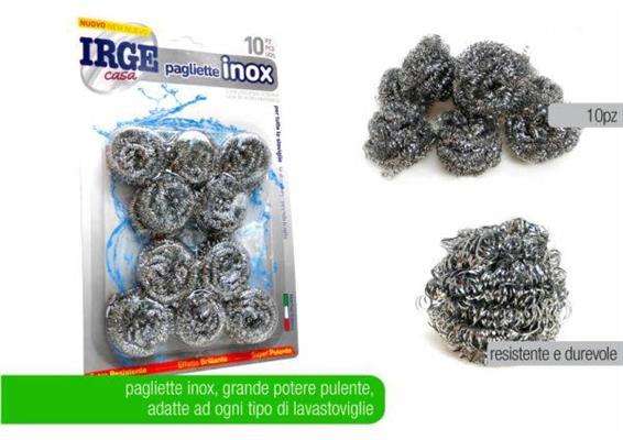 LANA ACCIAIO PAGLIETTE INOX 10PZ