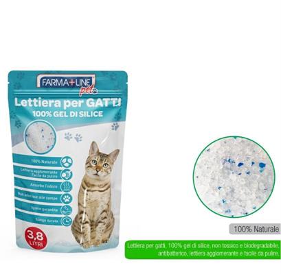 LETTIERA PER GATTI IN GEL DI SILICE 3,8LT