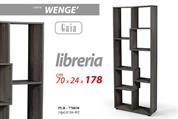 LIBRERIA LEGNO GAIA 70 X 24 X 178 CM COLORE WENGE'