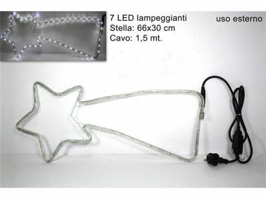 LUCI STELLA COMETA LED BIANCO LAMPEGGIANTE