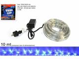 LUCI TUBO LED 10MT 3VIE COLORE BLU USO INTERNO/ESTERNO