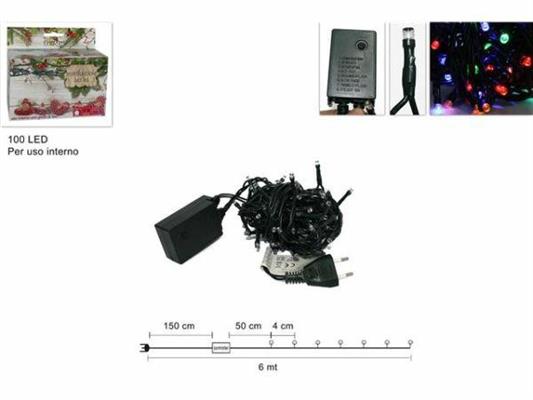 LUCI MINILUCCIOLE 100LED MULTICOLOR USO INTERNO