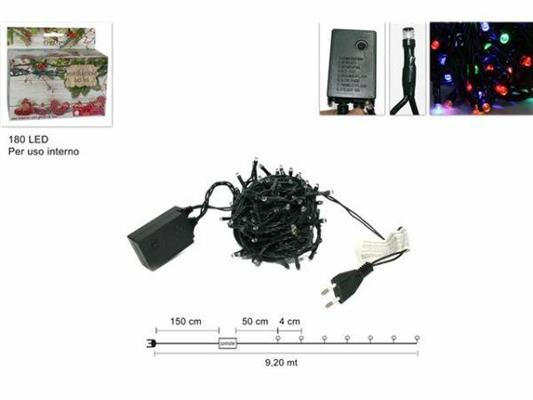 LUCI MINILUCCIOLA 180LED MULTICOLOR USO INTERNO