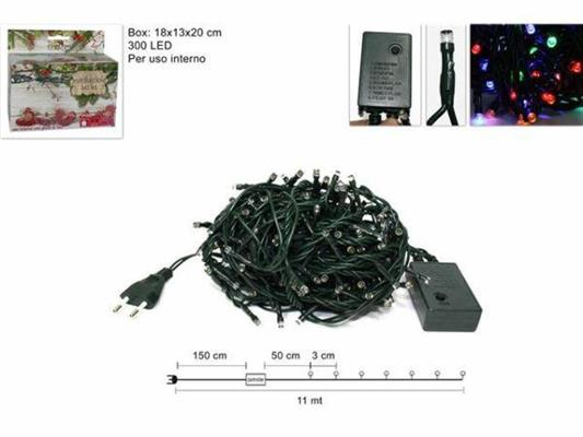 LUCI MINILUCCIOLE 300LED MULTICOLOR USO INTERNO