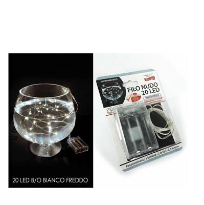 LUCI FILO NUDO 20 MICROLED BIANCO FREDDO