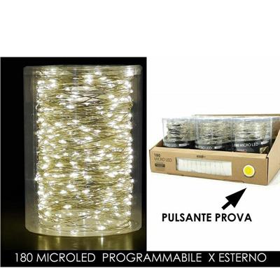 LUCI CATENA 180 MICROLED BIANCO CALDO INT/EST