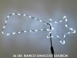 LUCE DECORAZIONE LUMINOSA STELLA C/36LED BIANCO 65X28CM