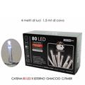 LUCI CATENA 80 LED PER ESTERNO GHIACCIO