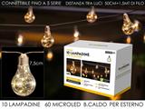 LUCI CATENA 10LAMPADINE CON 60MICROLED