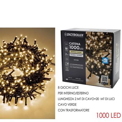 LUCI 1000 LED PER ESTERNO BIANCO CALDO