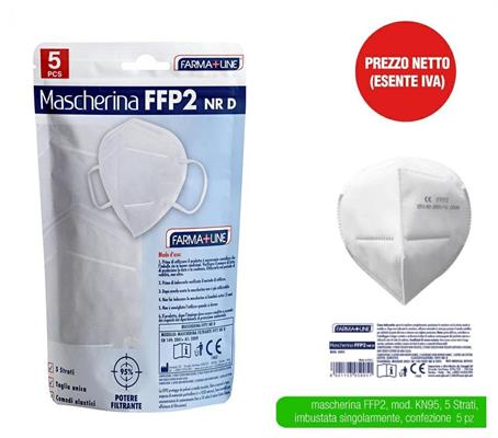 MASCHERINA FARMALINE FFP2 CONF. 5 PZ BIANCA