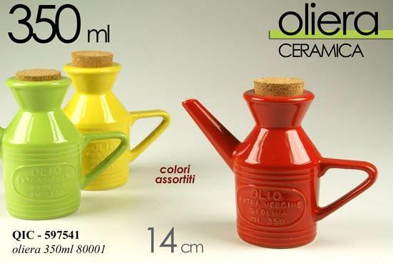 OLIERA CERAMICA 7X14CM TAPPO SUGHERO COLORI ASS.