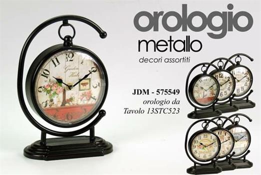 OROLOGIO DA TAVOLO IN METALLO DECORI ASS.