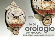 OROLOGIO PARETE CON PENDOLO 16X24CM ASS.