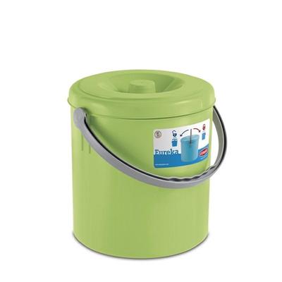 PATTUMIERA EUREKA CON COPERCHIO 10 LT VERDE PRIMAVERA