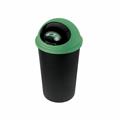 PATTUMIERA SMALL HOOP 25LT COLORE NERO/VERDE VETRO D.32XH59,