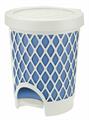 PATTUMIERA A PEDALE TRELLIS 16LT COLORE PANNA/AZZURRO 32X31X