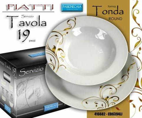 PIATTI SERVIZIO TAVOLA 19PZ. TONDO 416682