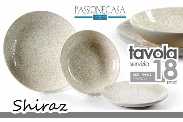 PIATTO SERVIZIO 18PZ DECORO SHIRAZ BEIGE